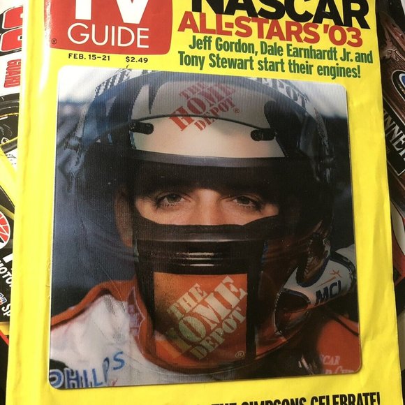 Tony Stewart NASCAR Memorabilia Collectors Edition PEZ DISPENSER TVGUIDE DAD DAY - Picture 7 of 7